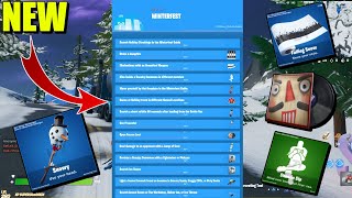 ALL FORTNITE WINTERFEST CHALLENGES amp REWARDS [upl. by Dadirac369]