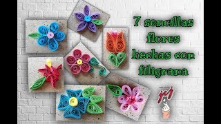 FLORES DE FILIGRANA FACILES COMO HACER FLORES FACILES CON FILIGRANA  TUTORIAL  JCJ MANOS CON ARTE [upl. by Swirsky693]