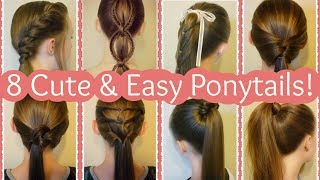 8 Cute Ponytail Hairstyles For Summer [upl. by Brett987]