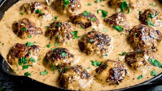 How to make Swedish Meatballs  Homemade Ikea Meatballs [upl. by Nikoletta]