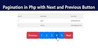 Pagination in Php with Next and Previous Button [upl. by Lleze]