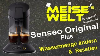 Philips Senseo Original Plus  Wassermenge ändern amp Resetten [upl. by Berardo102]