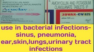 Amoxicillin and potassium clavulanate acid tablet 625mgacuclve IVand uses [upl. by Sral]