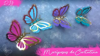 DIY Mariposas de cartulina Kath Reyes [upl. by Ilrac]