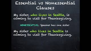 Essential vs Nonessential Information [upl. by Jenness369]