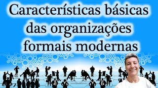 Características básicas das organizações formais modernas [upl. by Nutsud]