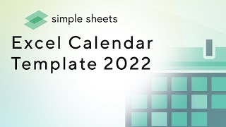 Easy 2022 Excel Calendar Template [upl. by Alexandro263]