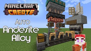 Minecraft Create Mod Automatic Andesite Alloy Farm [upl. by Seow189]