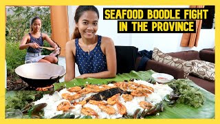 Cooking Seafood Boodle Fight In The Province Philippines [upl. by Lihka]