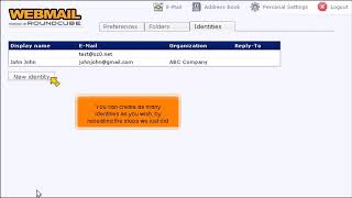 RoundCube How to Use Multiple Identities [upl. by Kyla]