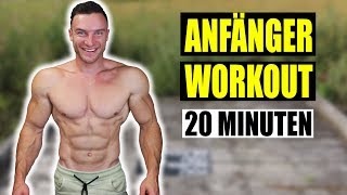 20 Minuten Ganzkörper Anfänger Workout für Zuhause  ohne Equipment  Sascha Huber [upl. by Greer626]