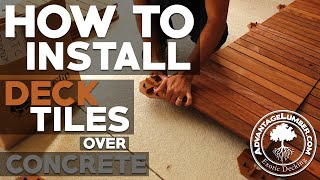 How to Install Deck Tiles Over Concrete [upl. by Atiuqcaj]