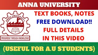 How to Download Anna University Books Notes Freely  Tamil  Middle Class Engineer [upl. by Irtimed29]