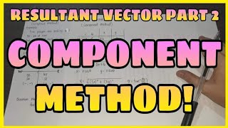 Resultant Vector Part 2 COMPONENT METHOD  TAGALOGENGLISH [upl. by Johanan]