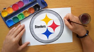 How to draw the Pittsburgh Steelers logo  NFL [upl. by Aramois]