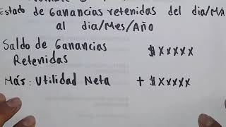 Estado de ganancias retenidas PASO a PASO [upl. by Schweiker]