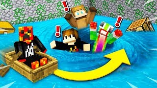 MINECRAFT RUN FROM THE FLOOD CHALLENGE with Unspeakable and Moose [upl. by Wit]