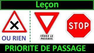 Code de la route Leçon 1  Priorité de passage [upl. by Naanac]