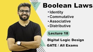 Boolean Laws in Digital Electronics in hindi  DLD GATE Lectures in Hindi [upl. by Fraser]